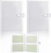 Eaasty 2 Pcs 3x5 Index Card Holder Binder Notecard 3 x 5'', White