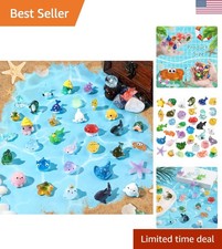 36pcs Mini Ocean Resin Animals Tiny Sea Animals Figurines Marine Miniature Pl...