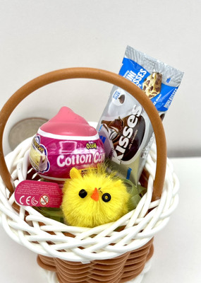 Mini Brands Hershey Kisses Cotton Candy Easter Basket With Baby Chick