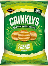 Jacob's Crinklys Cheese & Onion Baked Snacks Share Bag 150 g