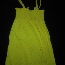 Justice Yellow Eyelet Swim Cover Up Size 12 USED