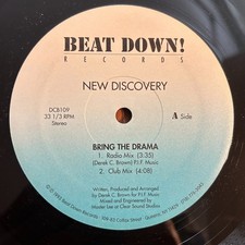 NEW DISCOVERY Bring The Drama / Love On My Mind 12'' on Beat Down! 1993 random