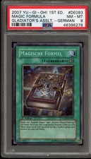 Yu-Gi-Oh! Magic Formula Gladiator's Assault 1st Edition GERMAN GLAS-EN093 PSA 8