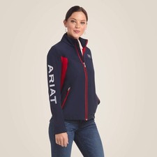 ARIAT  Women's LARGE New Team  Softshell Full-Zip Jacket in Navy - 115