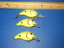 Lot of 3 Bandit 100 200 Pre PRADCO Crankbait Lures - Root Beer