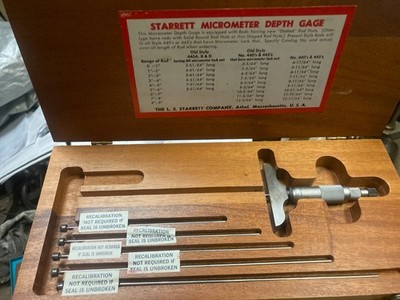 STARRETT 440 DEPTH MICROMETER DEPTH GAGE  CERTS ?