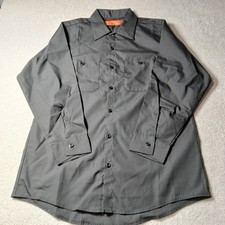 Men's Industrial Long Sleeve Work Shirt, Medium, Black NWOT
