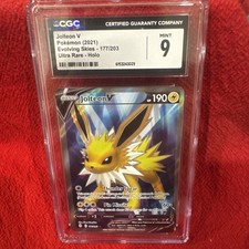 Jolteon V 177/203 Ultra Rare Holo Evolving Skies Pokemon CGC 10 Gem Mint