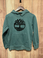 Timberland Medium 10/12 boys sweatshirt hoodie blue black logo