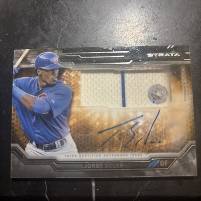 2014 Topps Strata Jorge Soler Clearly Authentic  Game Used Jersey Auto