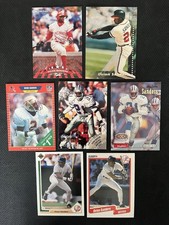 Deion Sanders 7 Card Lot Prime Time Cowboys Yankees Braves Falcons RC EX/NM