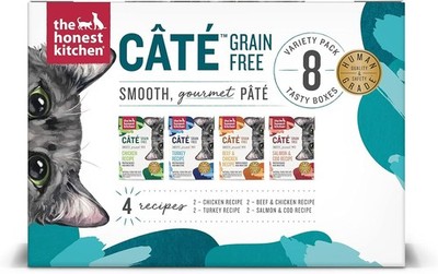 The Honest Kitchen Câté  Grain Free Wet Cat Food Pâté Variety Pack - 5.5 oz (Pac