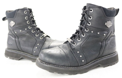 womens harley davidson boots 11 black leather Oakleigh D84276 5.5'' ankle riding