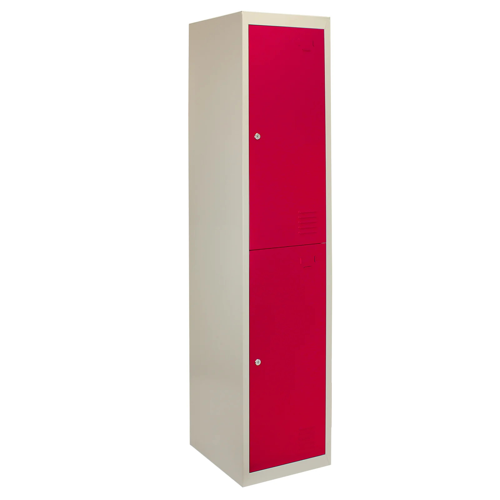 Vestiaire métallique rouge pour l'aménagement des couloirs et salles de sport