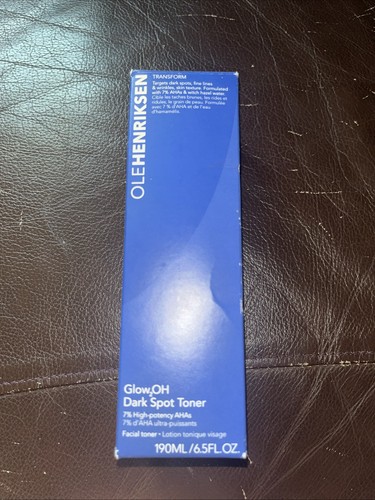 Ole Henriksen Glow2OH Dark Spot Toner 6.5oz 190mL Full Size NIB Box Open Sealed