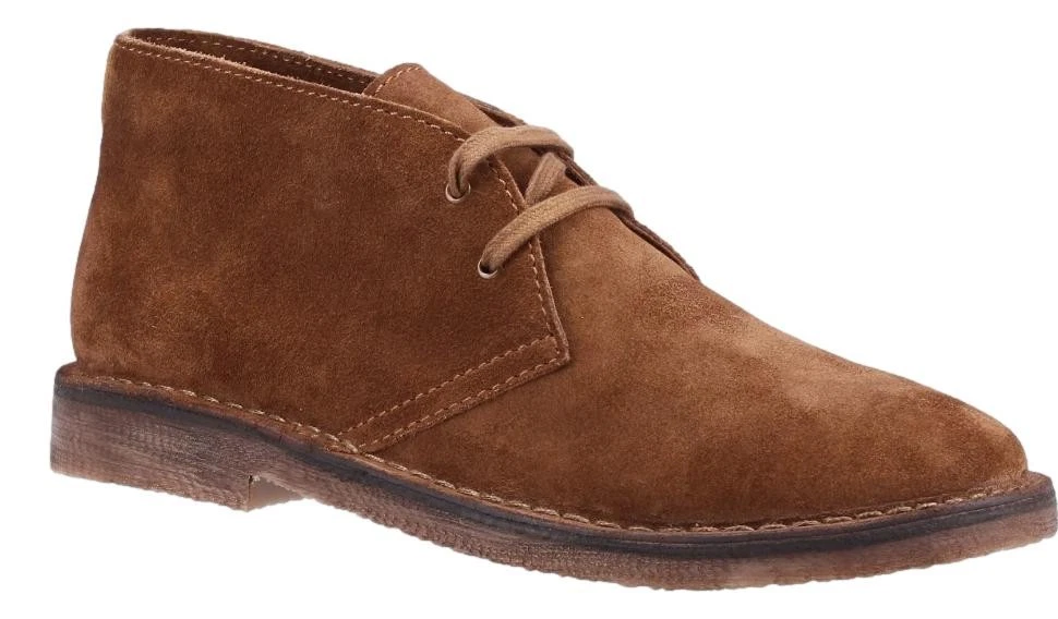 Hush Puppies Samuel Mens Tan Desert Chukka Leather Comfort Ankle Boots