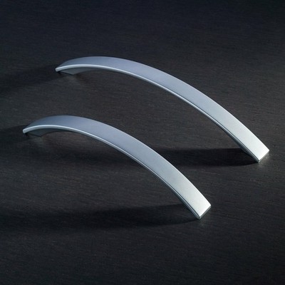 Möbelgriff Schrankgriff matt-verchromt BENT BA 128-160 mm SCHÜCO ALU COMPETENCE