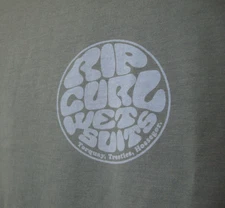 Rip Curl Wet Suits Retro T-shirt Men's XL Blue Gray Standard Fit Circle Logo