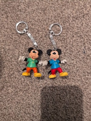 vintage  Mickey Mouse Bullyland  Keyrings x 2 disney