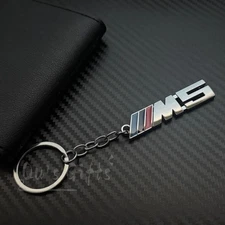 3D Chrome Metal Key Chain Silver Keychain Keyring Car Accessories for BMW M5