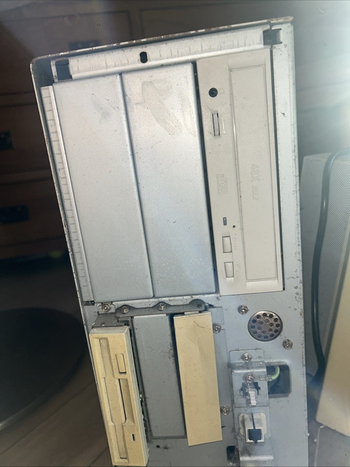 Vintage 1990s PC Computer Tower Monitor & Keyboard- Retro Gaming ...