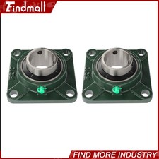 Findmall 2pcs UCF210-32 Pillow Block Bearing 2" Bore 4-Bolt Self Alignment