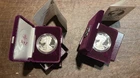 TWO 1989, 1990 Walking Liberty 1 Oz Silver Eagle Uncirculated (62g silver)