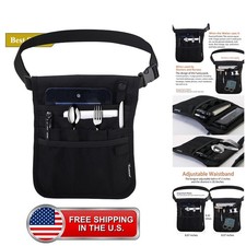 Server aprons for women,Waist apron with pockets,Multi-Pocket Waitress Waist ...