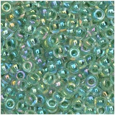 Miyuki Seed Beads Round Size 11/0 Lined Lime Green Crystal AB 24GM 11-277