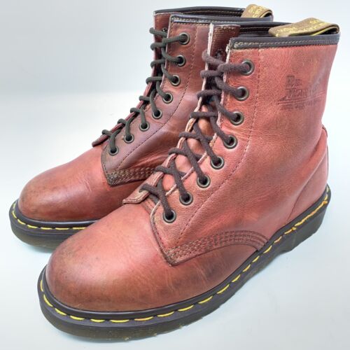 Dr Martens Red 1460 Made in England boots vintage eyelet 8 hole UK 6 Eu 39 - Afbeelding 1 van 16