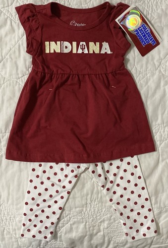Kleinkind Indiana Strumpfbänder 2 Stück Outfit, 0-3 Monate von Cheekie Peach, Hose & Shirt