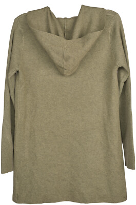 StyleBREAKER Cardigan Lungo Donna In Maglia Fine Con Cappuccio E Tasche - Taglia Unica (34-42) - Made In Italy - Grigio - 3