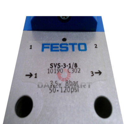 New In Box Festo SVS-3-1/8 10190 Front Panel Valve