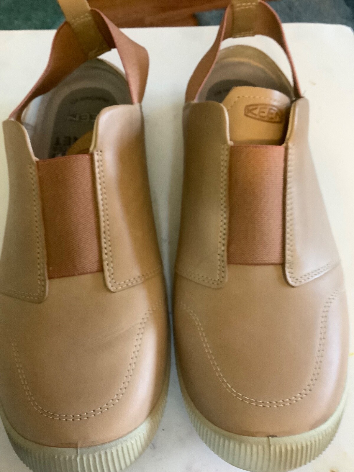 Scarpe sandali mules Keen Lorelei II slip on sling pelle marrone taglia 9 VG