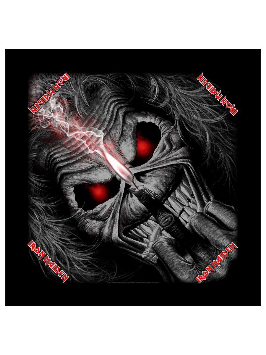 Iron Maiden Bandana Eddie Candle Finger Black
