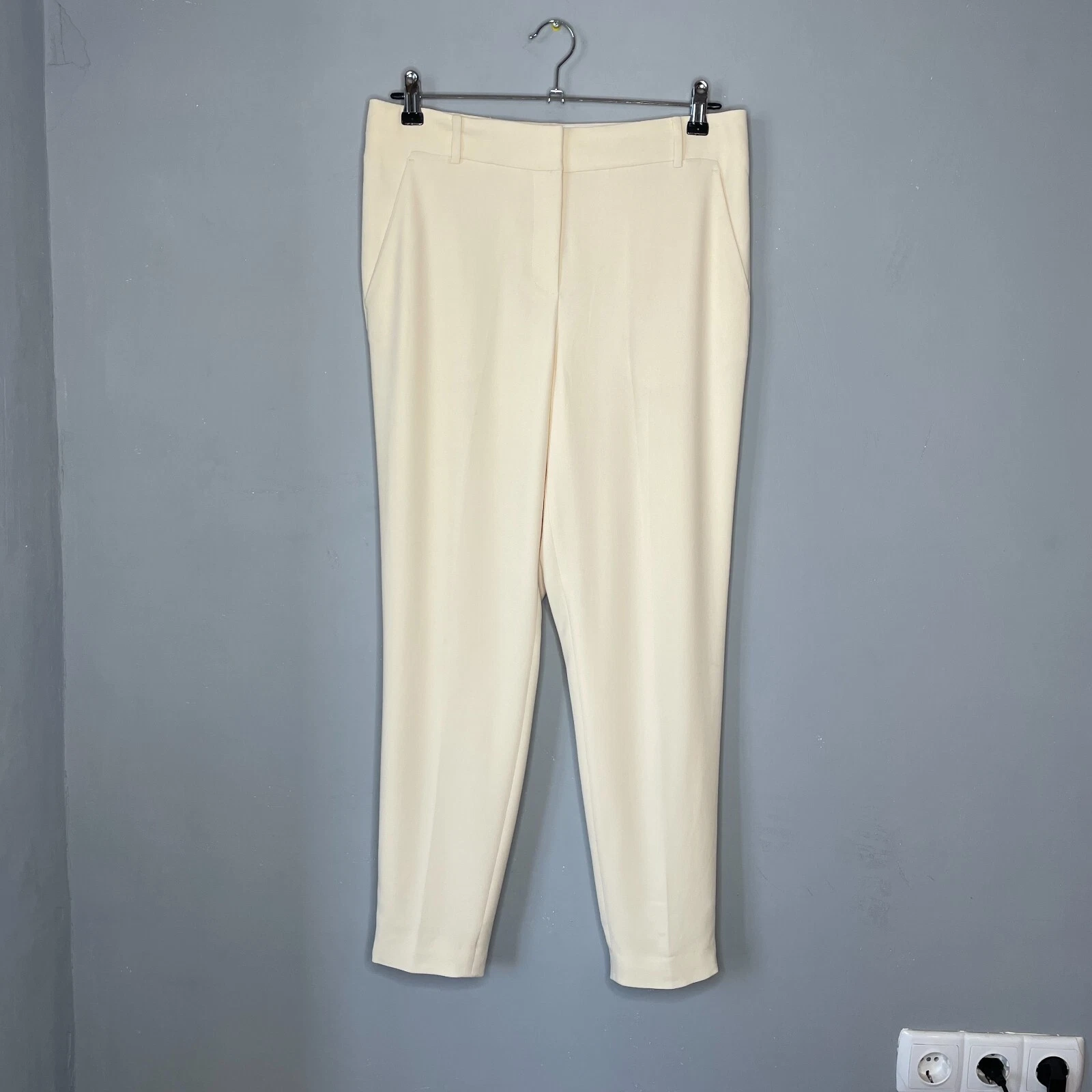 Alexander Wang Womens Ivory Viscose Blend Classic Pants Size 4