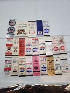 23 Different Standard Chevon Gas station Repairs Oil Matchbook USA CAR Covers TU