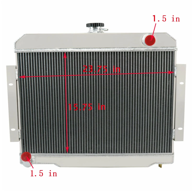 4 Row Radiator+Shroud Fan FIT 1972-1986 1976 1978 Jeep CJ CJ5 CJ6 CJ7 Scrambler~ — 第 4/4 张图片