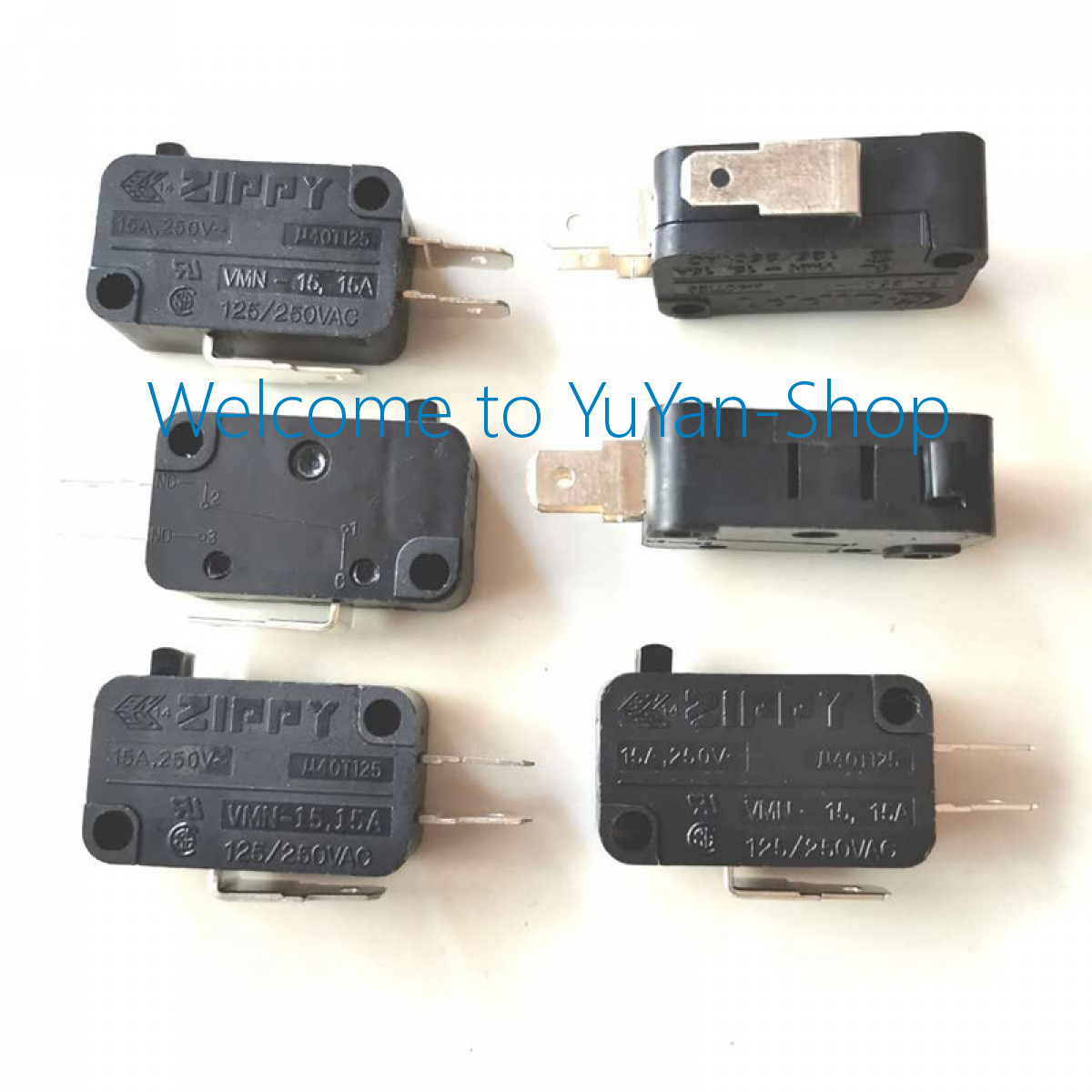ZIPPY VMN-15 Micro Limit Switch - 3 Pins, 15A 125/250VAC (Pack Of
