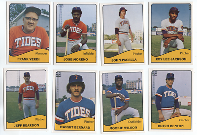 1979 TCMA Tidewater Tides Complete Set of 25 NM Jesse Orasco