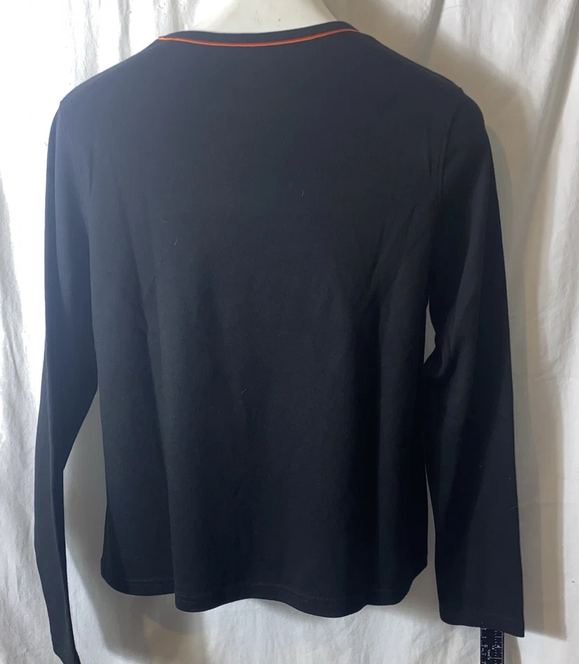 Women’s Halloween trick-or-treat pumpkin black cat bat embroidery Sequin Beaded - Image 2 of 4