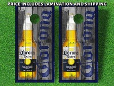 Corona Cornhole Board Skin Wrap Decal SET - Laminated - 3M 