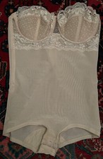 Vintage 60s Promise by Delores Poirette Shaper Bodysuit Boned Bustier Corset 36