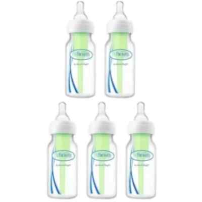 LOT of 5 / Dr. Brown's Level 1 Medical Zero Resistance Bottle System  - 4 oz