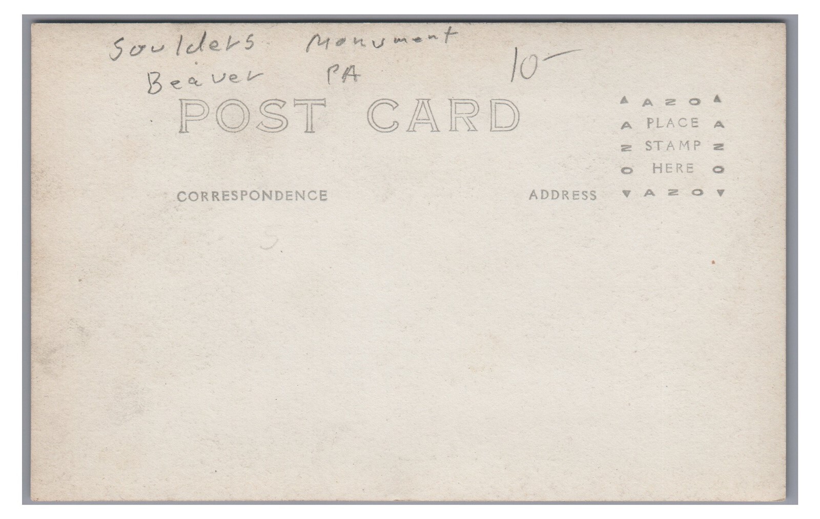 RPPC Soldiers Monument BEAVER PA County Real Photo Postcard EBay