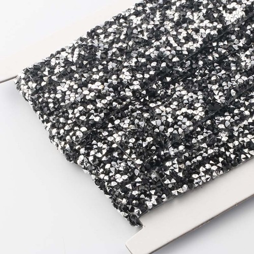Nastro strass cristallo 1 m bordo diamante decorazione cucito ferro da cucire - Foto 6 di 23