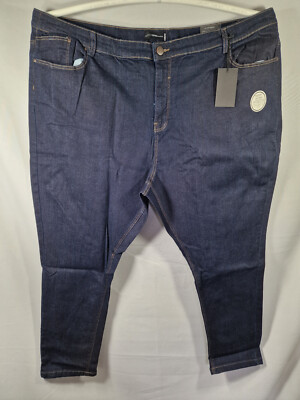 Ladies Denim Essentials Plus Skinny Jeans Dark Blue Size 30S