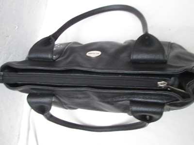 Sac à Main MAC DOUGLAS En Cuir Tressé Authentique - Vintage - Marron Foncé - Porté Main/Épaule/Bandoulière