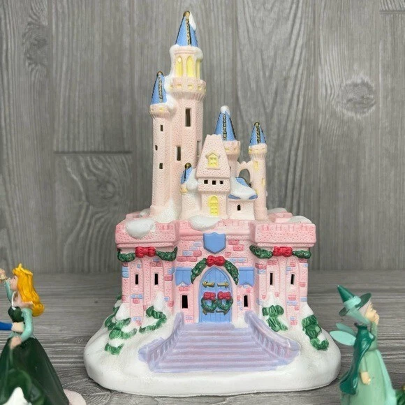 Damaged Vintage rare brass key Disney sleeping beauty castle Christmas village - Image 3 of 4