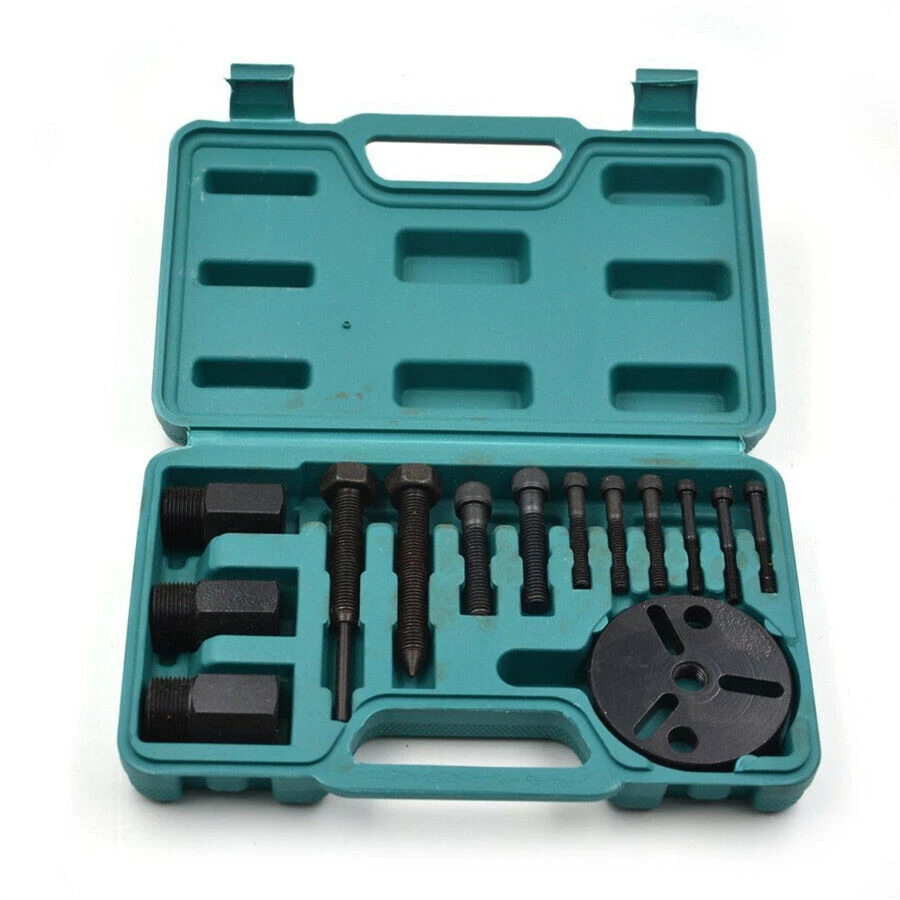 14Pcs/Set R134a Car AC Compressor Clutch Sucker Puller Kit Universal US Shipping Foto 4 de 4